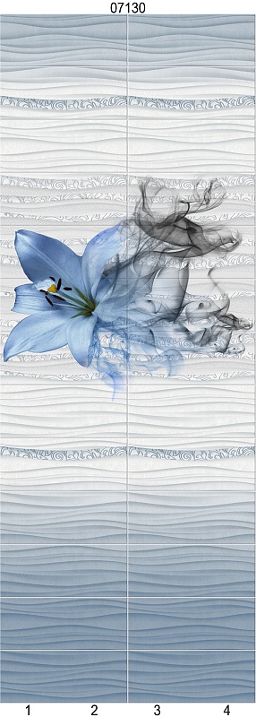 Панель из ПВХ с цифровой печатью Голубая Лилия