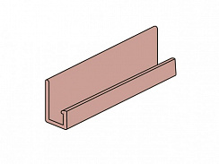 J-профиль для фасадной панели Северный камень терракотовый 3000х34