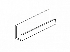 J-профиль для фасадной панели Северный камень белый 3000х34